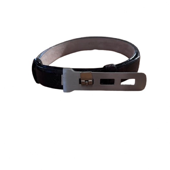 Brown Genuine Alligator Belt Adjustable Size Excellent Pre-owned Condition - Picture 3 of 9